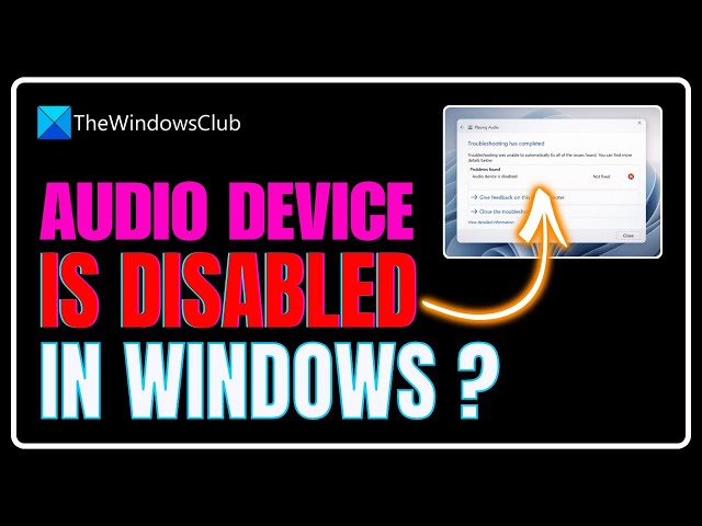Video thumbnail for Audio device is disabled in Windows 11