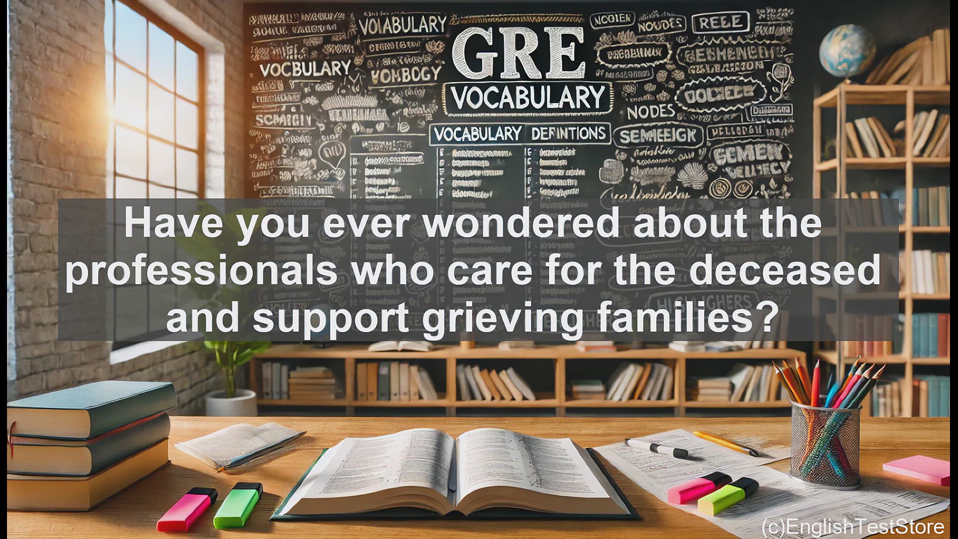 'Video thumbnail for GRE Vocabulary Lesson: The Unsung Heroes - Exploring the Role of Morticians'