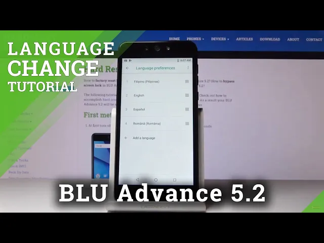 Video thumbnail for How to Change Language in BLU Advance 5.2 – Language Settings