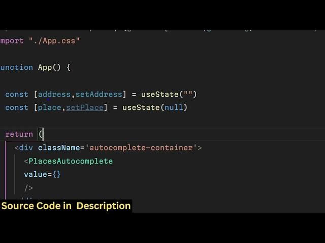 Video thumbnail for Build a React.js Google Maps Autocomplete & Geocoding API to Display Address Details, Photos Data