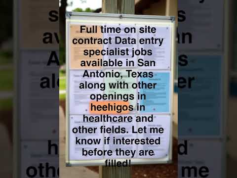 Video thumbnail for Data Entry job available in San Antonio, TX and other positions in Healthcare and other fields