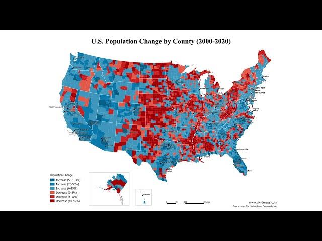 Video thumbnail for U.S. Population Change by County