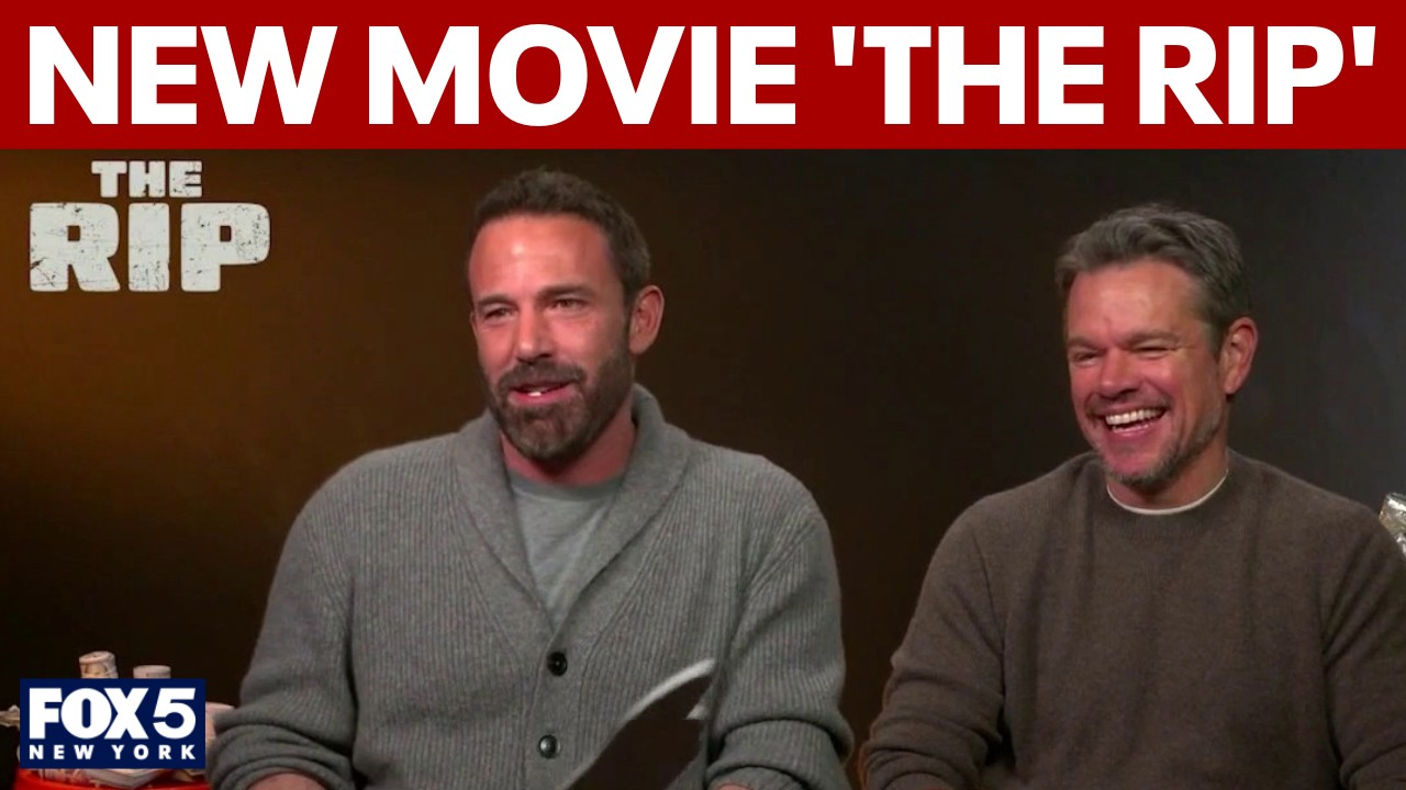 Video thumbnail for Ben Affleck and Matt Damon talk new movie 'The Rip' and all things Boston, NYC