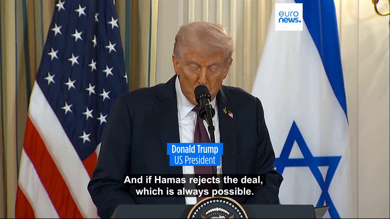 Video thumbnail for Trump and Netanyahu say they have agreed on proposed Gaza peace plan