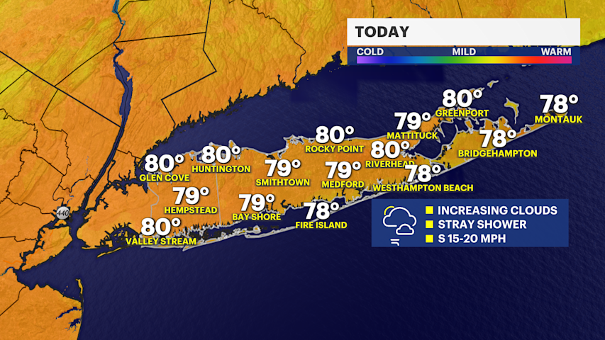 Video thumbnail for Increasing clouds today, showers on the way this afternoon for Long Island