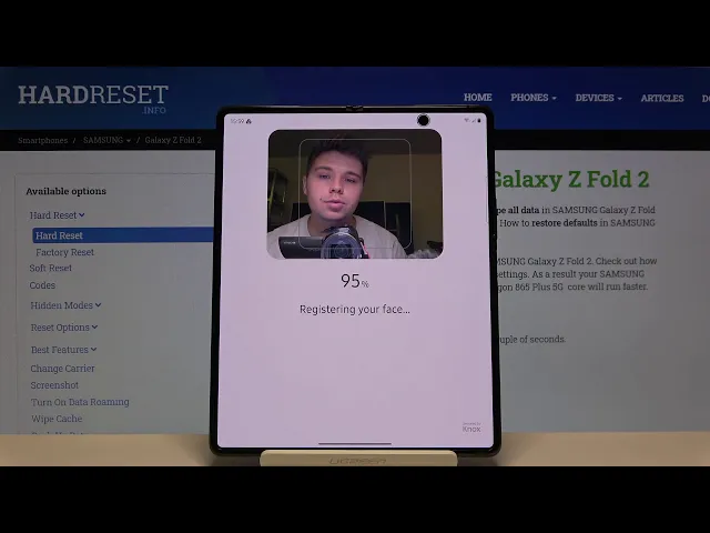 Video thumbnail for How to Set Up Face Unlock in Samsung Galaxy Z Fold 2 – Face Recognition