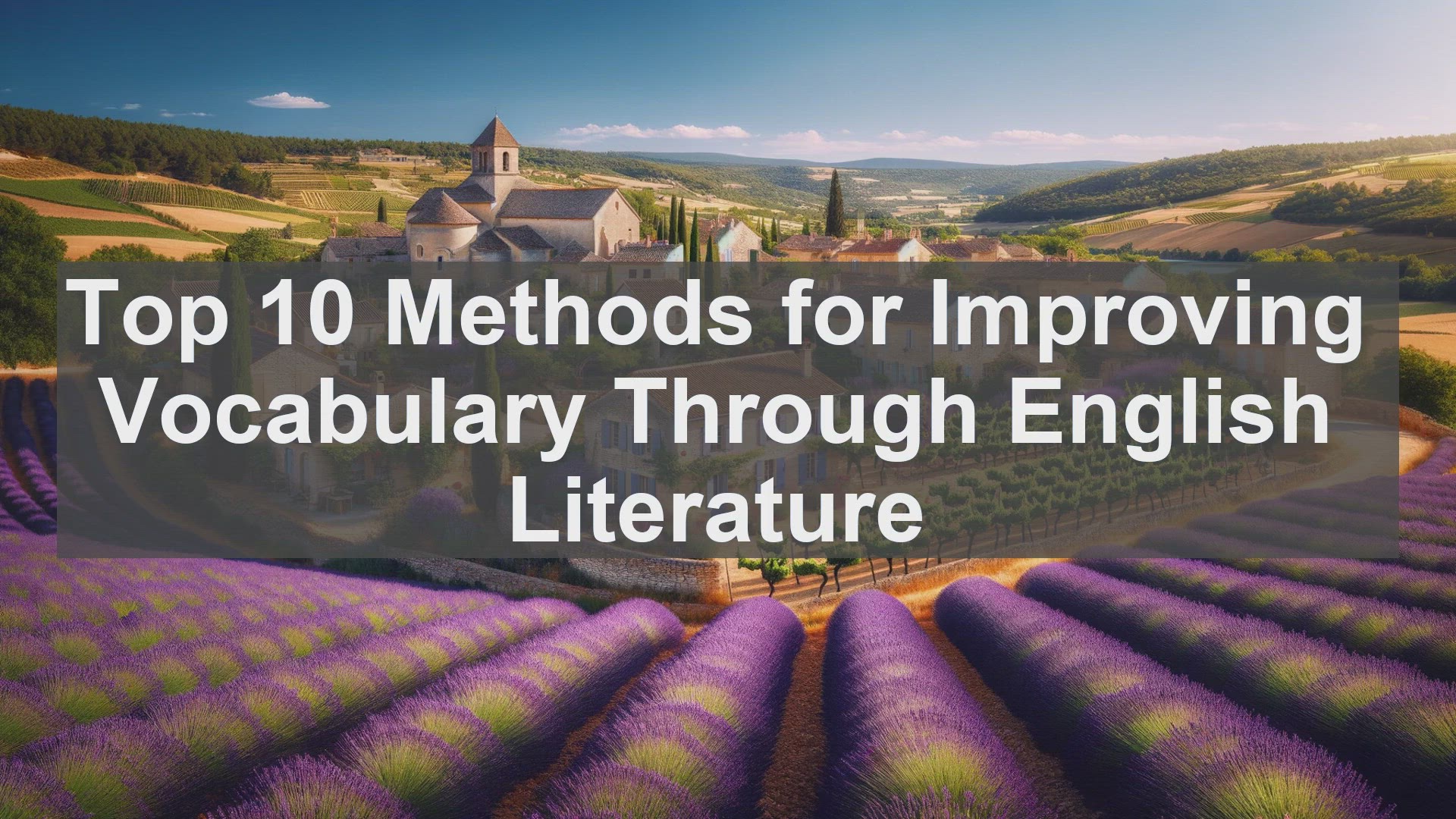 'Video thumbnail for Top 10 Methods for Improving Vocabulary Through English Literature'