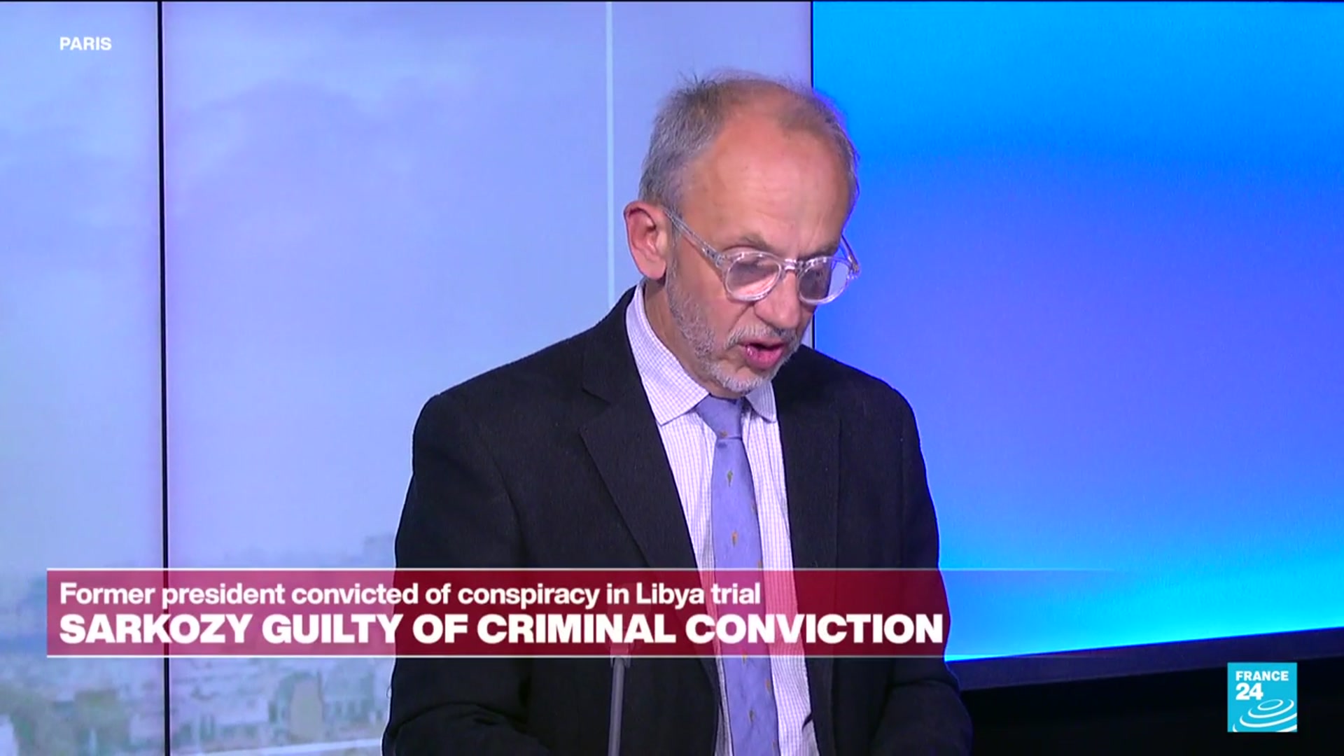 'Video thumbnail for French ex-president Sarkozy convicted for criminal conspiracy in Libyan campaign financing trial'