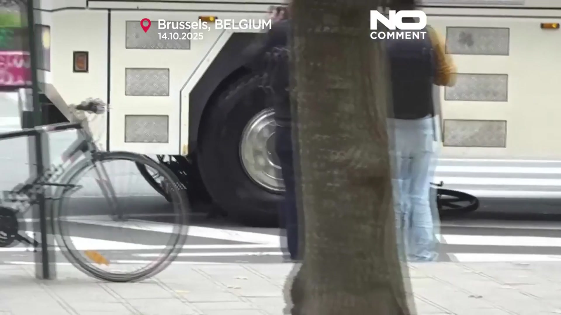 'Video thumbnail for Belgian police clash with protesters as austerity anger grips Brussels'