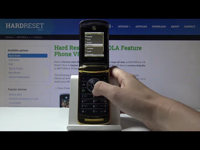 Video thumbnail for How to Update Language Settings in MOTOROLA V8 Razr2 - Change Language