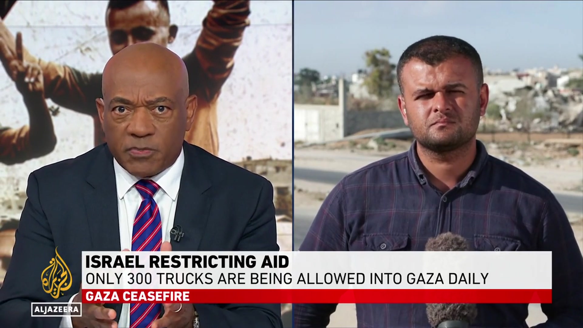 'Video thumbnail for Israel limits the number of aid deliveries allowed to enter Gaza'