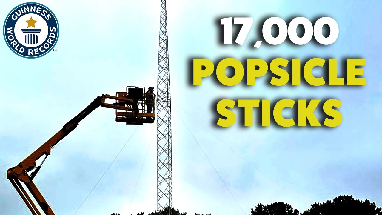 'Video thumbnail for Largest Popsicle Stick Tower by Manual do Mundo'