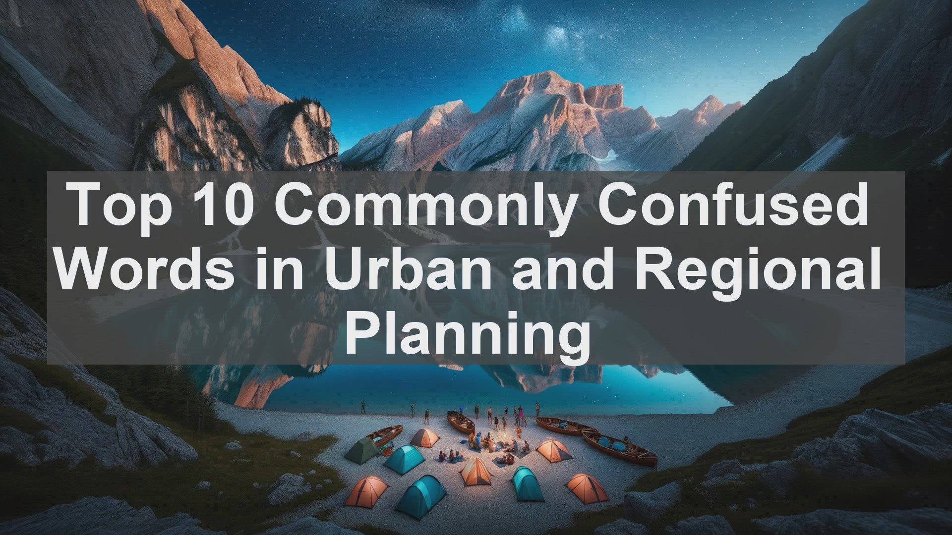 'Video thumbnail for Top 10 Commonly Confused Words in Urban and Regional Planning'