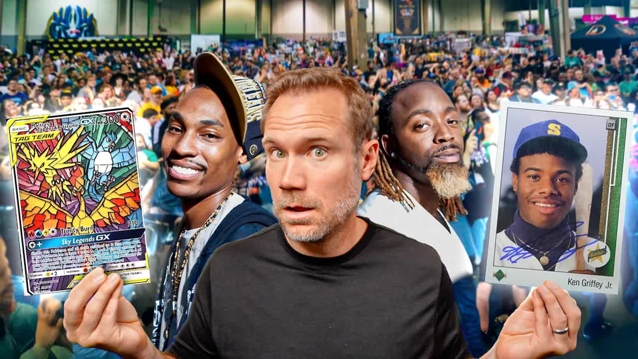 Video thumbnail for Sports Card Investor: flipping raw sports & pokemon cards for huge profit at collect-a-con!