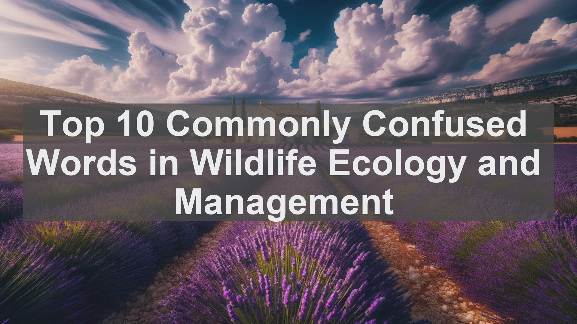 'Video thumbnail for Top 10 Commonly Confused Words in Wildlife Ecology and Management'