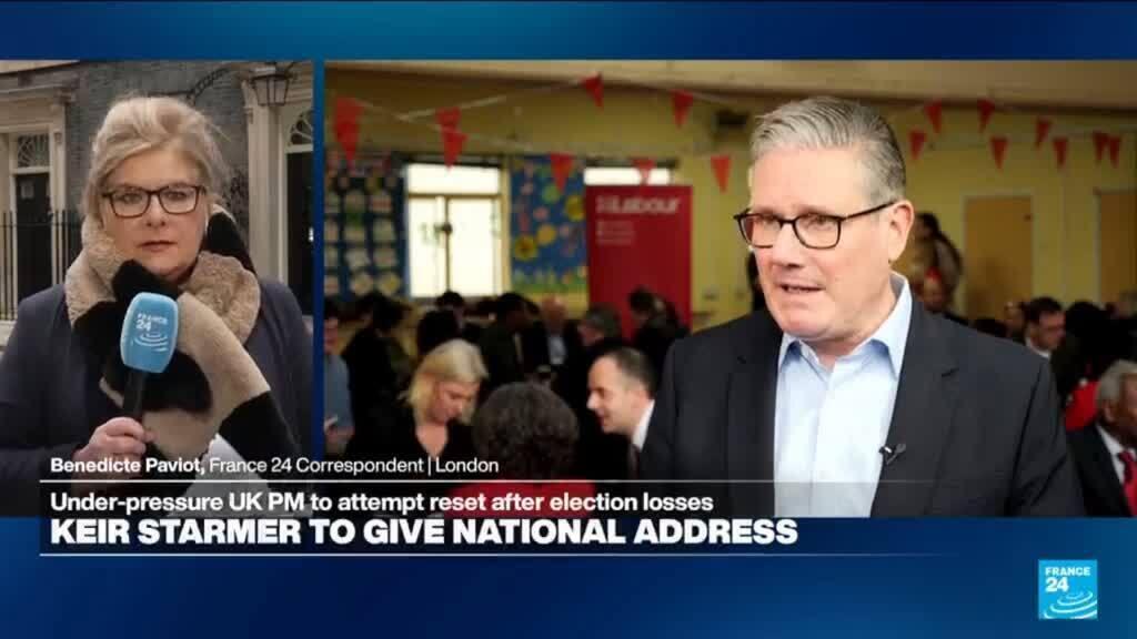 Video thumbnail for Under-threat UK PM Starmer to attempt reset after disastrous polls