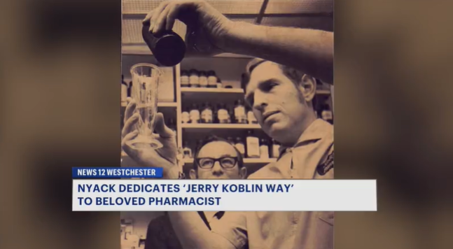 Video thumbnail for Nyack honors longtime pharmacist Jerry Koblin with street dedication