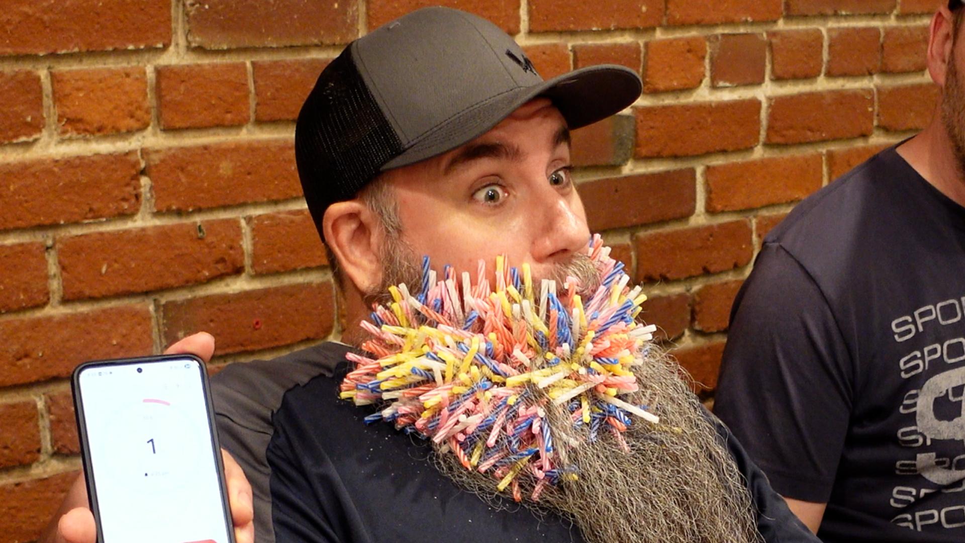 Video thumbnail for Most birthday candles in the beard - 613 by Joel Strasser