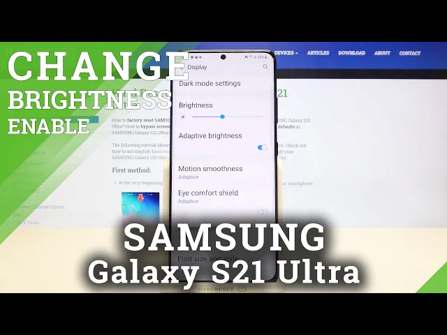 Video thumbnail for Samsung Galaxy S21 Ultra - How to Turn On/Off Auto Brightness?