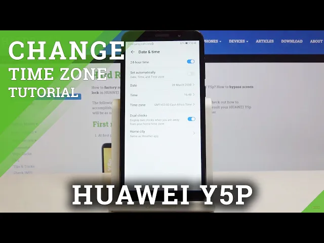 Video thumbnail for How to Change Date & Time in HUAWEI Y5p – Set Up Clock Format