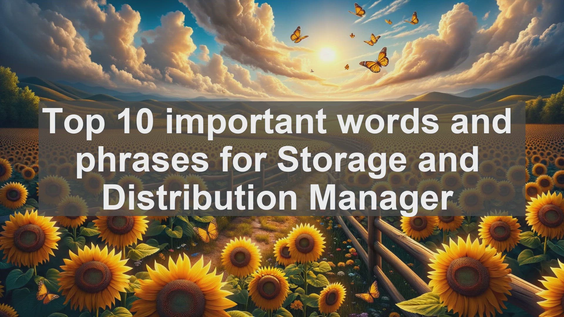 'Video thumbnail for Top 10 important words and phrases for Storage and Distribution Manager'