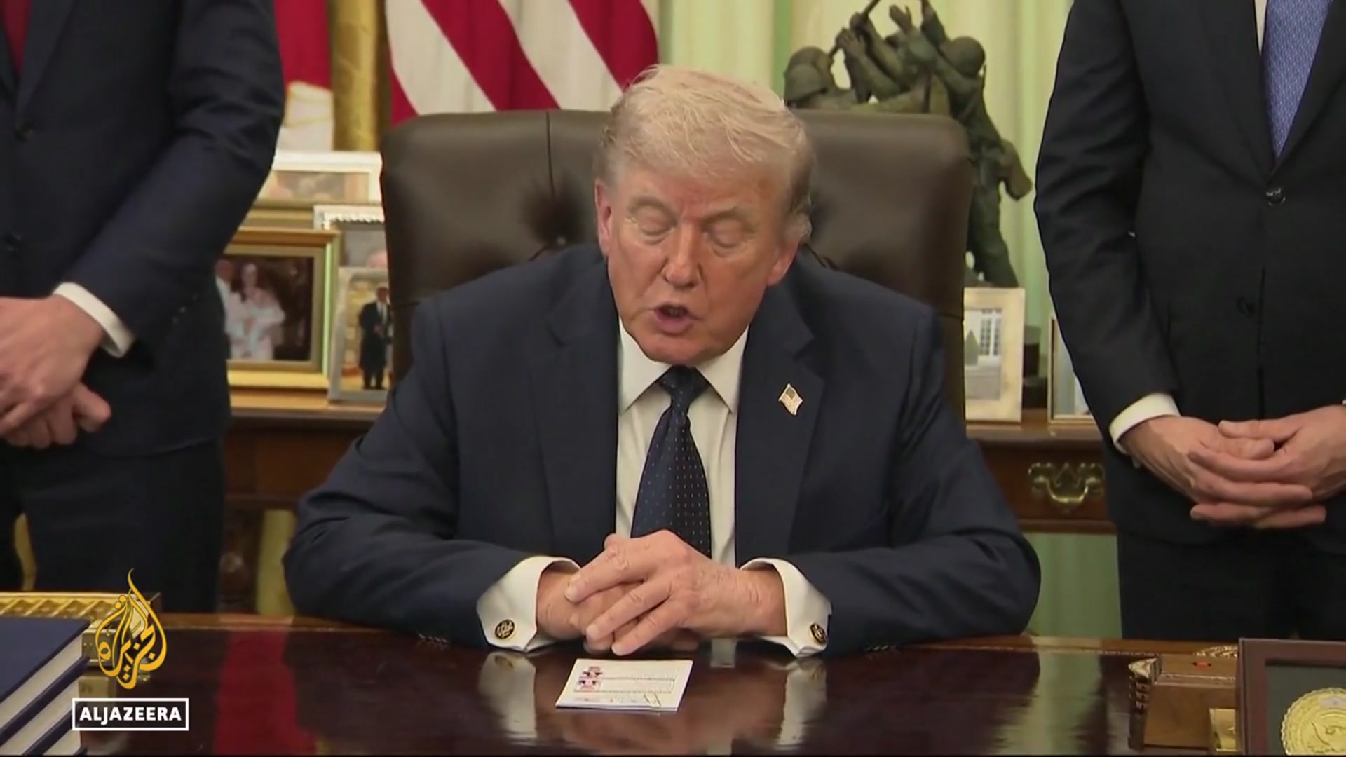 Video thumbnail for Lebanon ceasefire extended: Trump says he does not want to rush deal with Iran