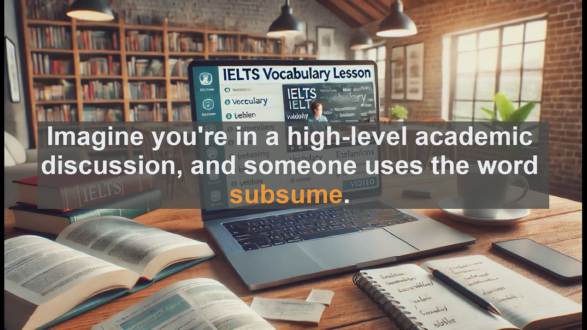 'Video thumbnail for 2000 Must Know IELTS 9.0 Vocabulary - Understanding 'Subsume': A Key Word for IELTS 9.0 English Proficiency'