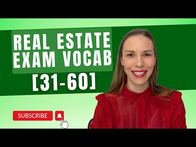 Video thumbnail for Must Know Real Estate Exam Terms (31-60) (2024)