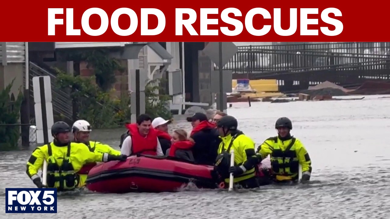 Video thumbnail for Powerful nor'easter thrashes Tri-State, dozens rescued, thousands lose power