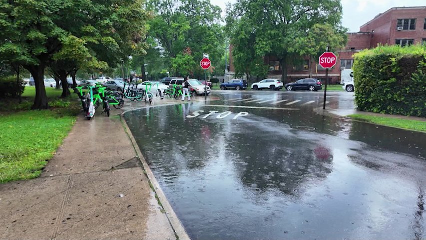 Video thumbnail for Pelham Parkway subway station area floods for second time in a month