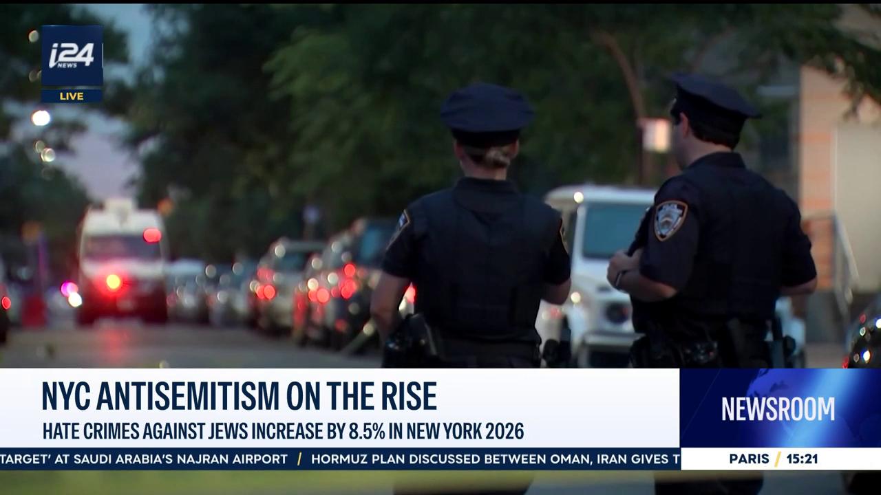 Video thumbnail for NYC antisemitism on the rise: Hate crimes against Jews increase by 8.5% in New York 2026