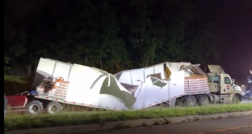 Video thumbnail for Hutchinson River Parkway reopens in Scarsdale after tractor-trailer strikes overpass overnight