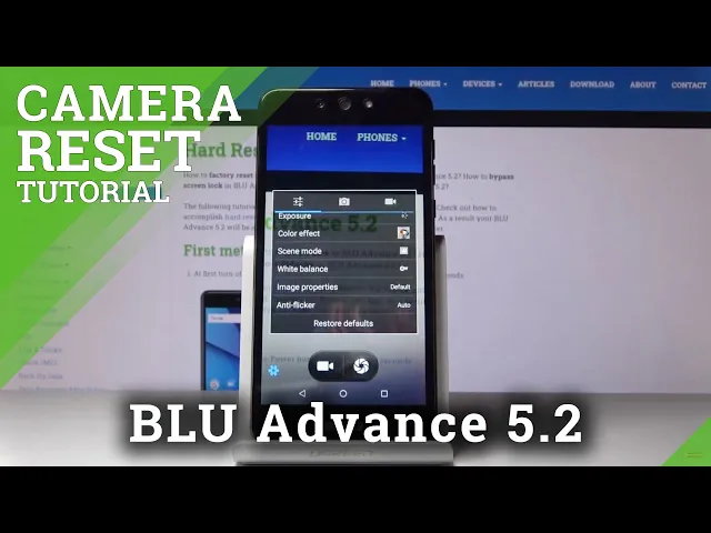Video thumbnail for How to Reset Camera BLU Advance 5.2 – Restore Camera Settings