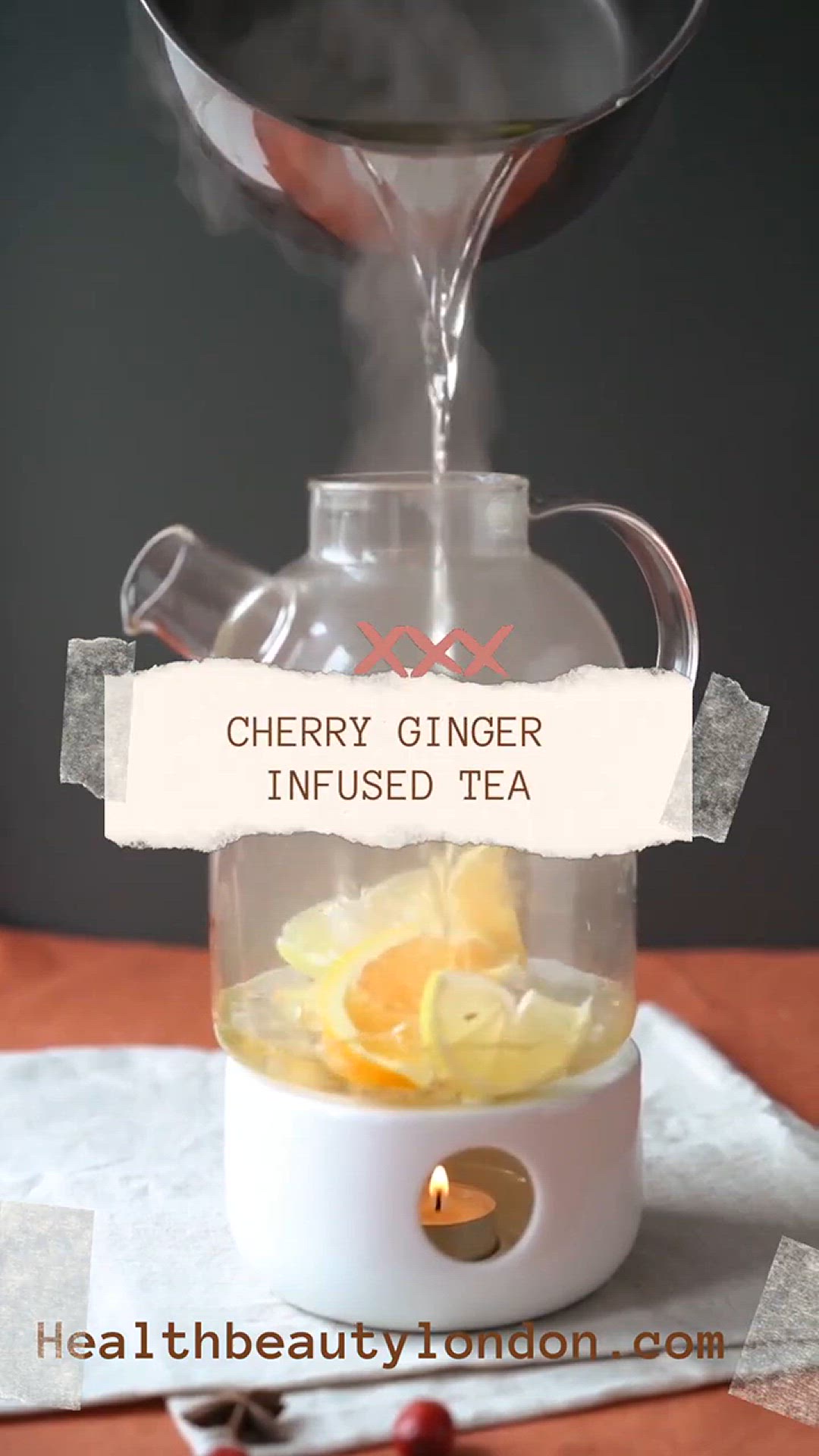 Video thumbnail for Cherry Ginger Infused Tea | Healthbeautylondon.com