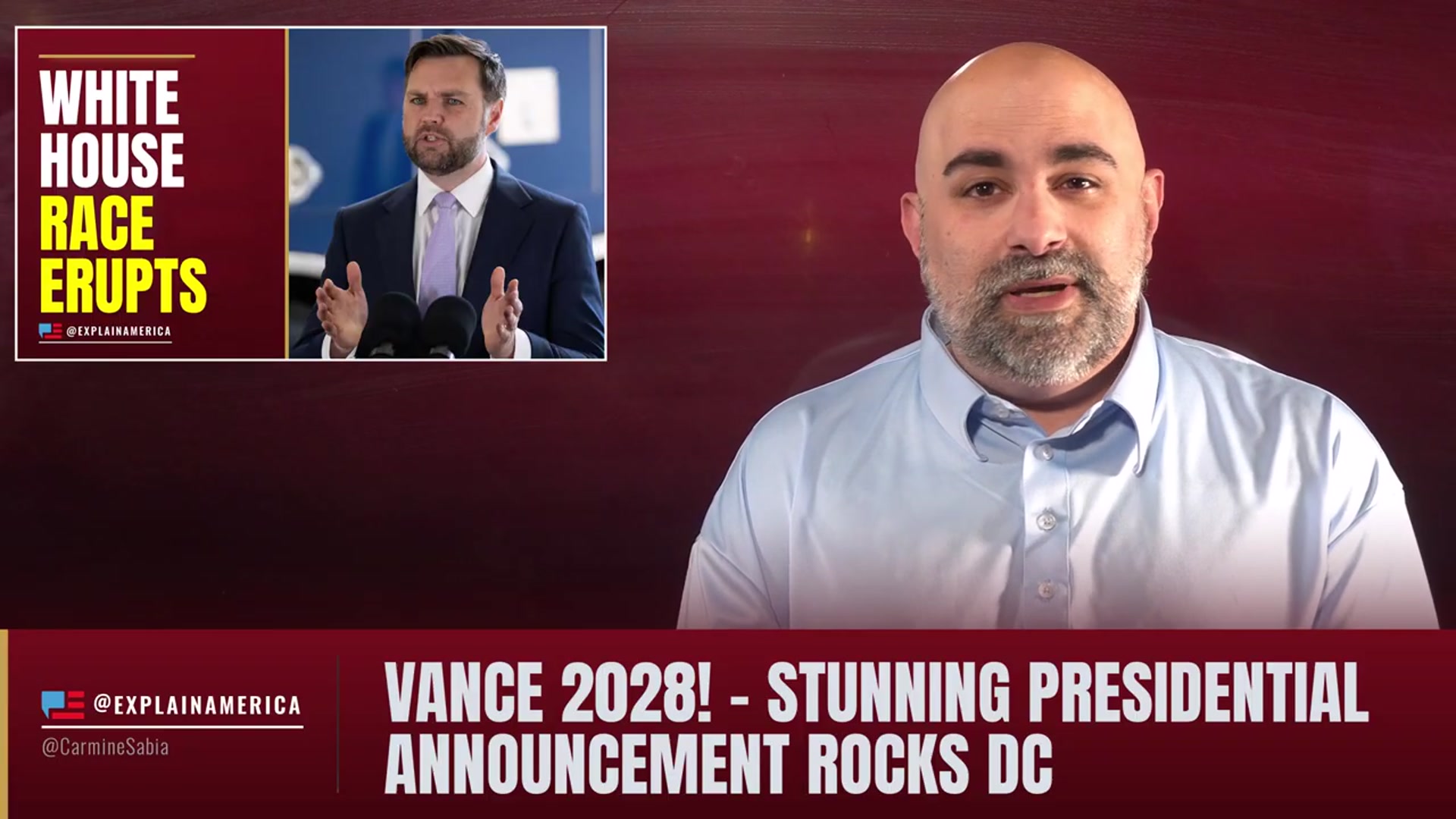 Video thumbnail for VANCE 2028! - Stunning Presidential Announcement Rocks DC