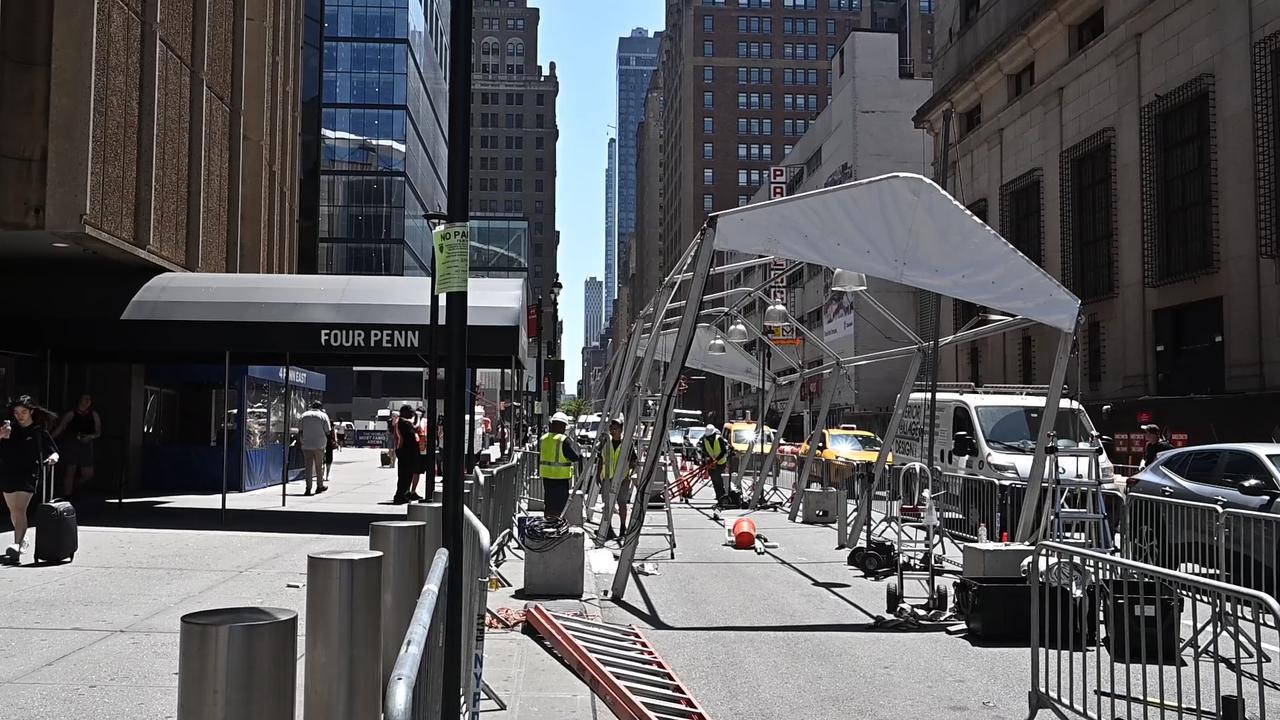 Video thumbnail for NY: MSG Prepares For Taylor Swift And Travis Kelce Nuptual Celebrations 2.