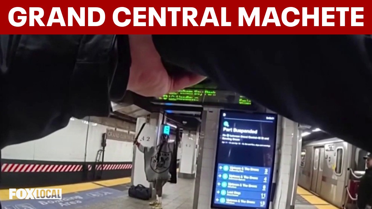 Video thumbnail for Bodycam video released of NYPD shooting that killed Grand Central machete suspect