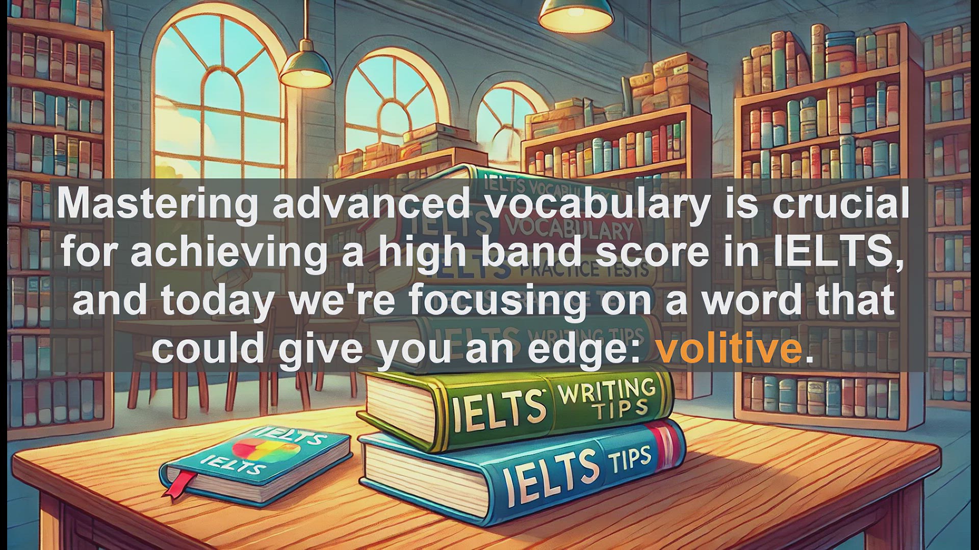 'Video thumbnail for 2000 Must Know IELTS 9.0 Vocabulary - IELTS Vocabulary: Understanding and Using 'Volitive''
