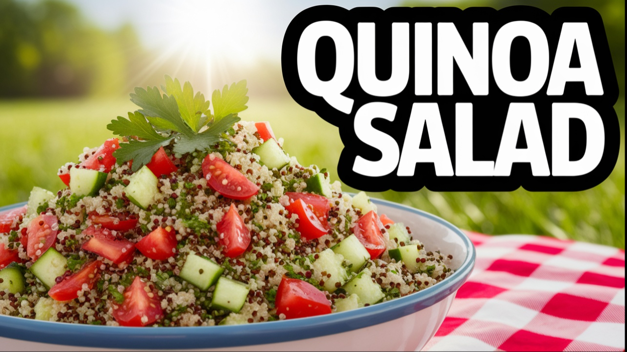 Video thumbnail for Quinoa Tabbouleh Salad