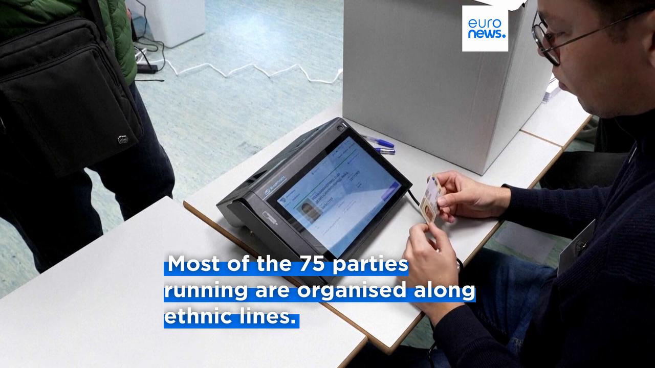 Video thumbnail for Bosnia votes as pro-Russian politician looms large over race and stalled EU bid dominate election