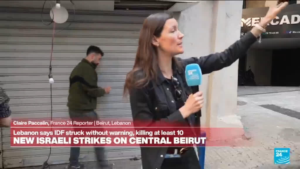 Video thumbnail for On the ground: Lebanon says Israel struck without warning, killing at least 10 in Beirut