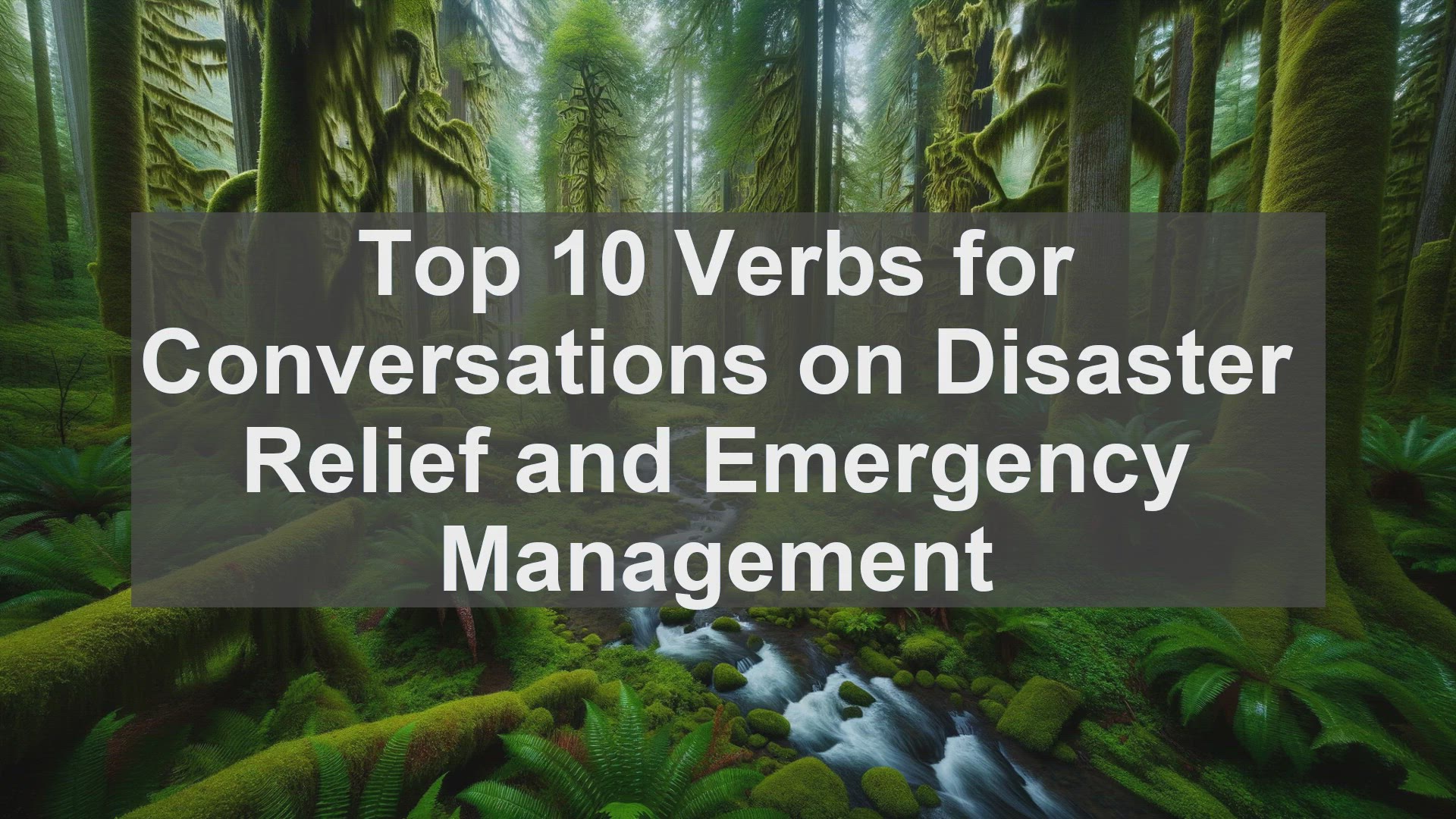 'Video thumbnail for Top 10 Verbs for Conversations on Disaster Relief and Emergency Management'