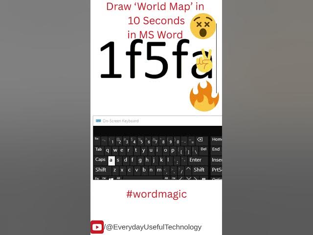 'Video thumbnail for Draw World Map in MS Word quickly with this shortcut key #mswordtricks #mswordshortcuts #msword'