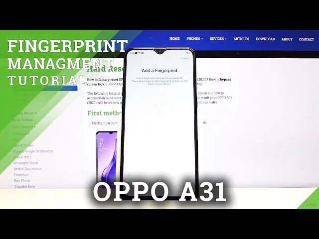 Video thumbnail for How to Add Fingerprint in OPPO A31 – Fingerprint Protection