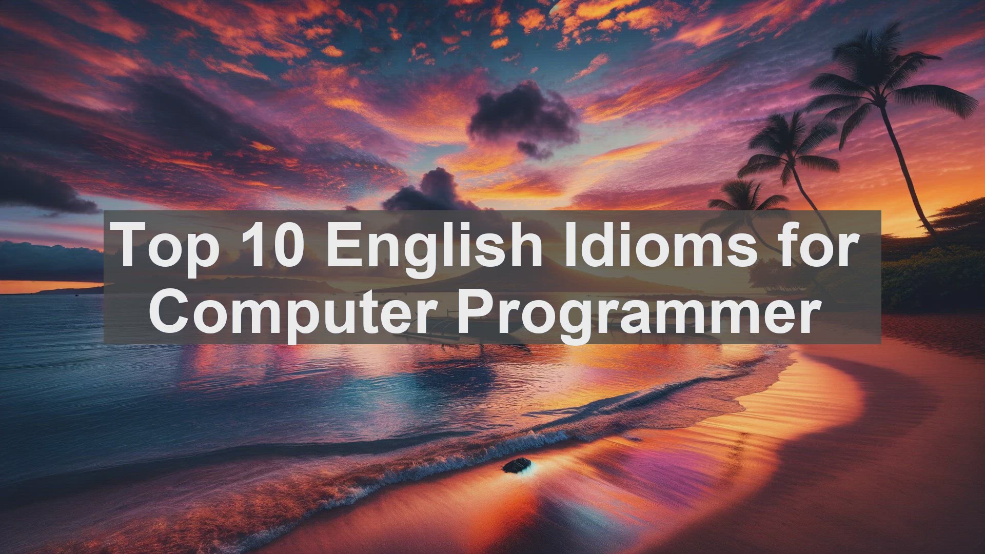 'Video thumbnail for Top 10 English Idioms for Computer Programmer'