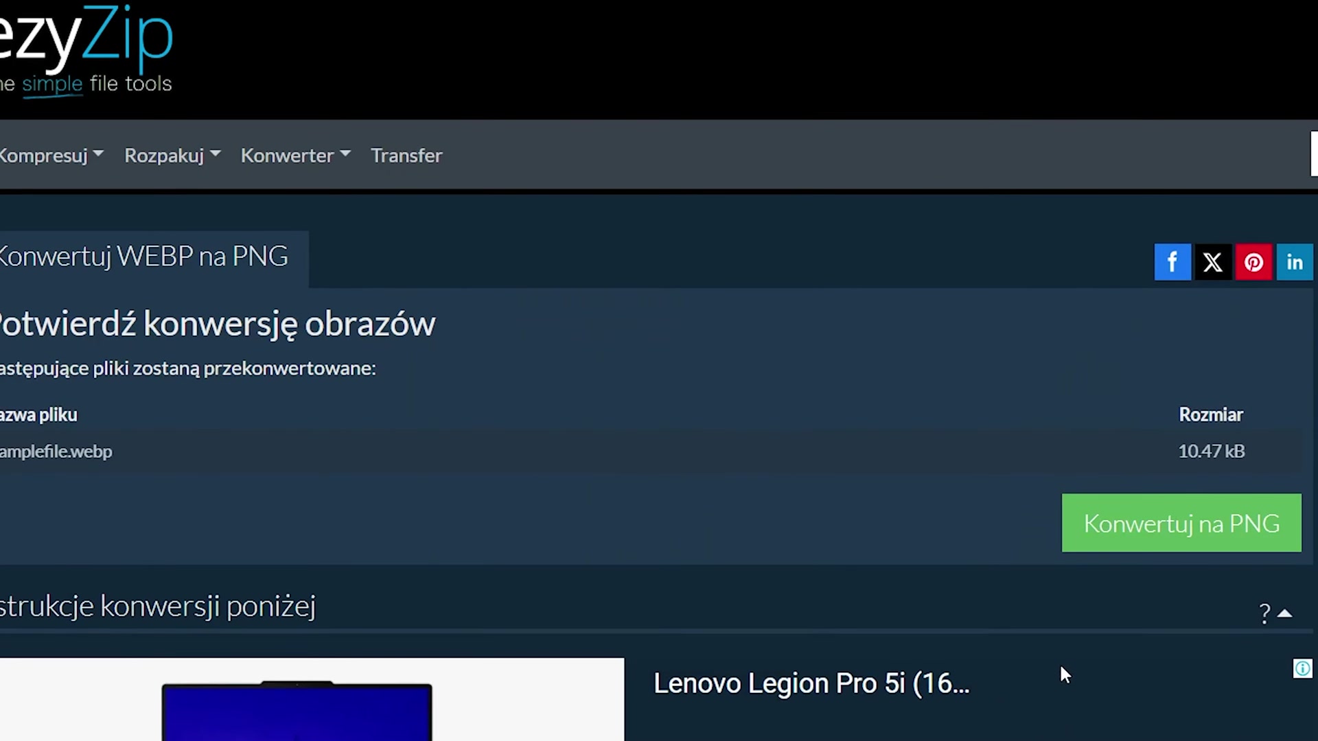 Video thumbnail for 🖼️ Jak Konwertować WEBP na PNG Online za Darmo | Bez Instalacji Oprogramowania