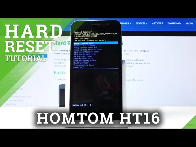 Video thumbnail for HOMTOM HT16 Factory Reset / Wipe Data