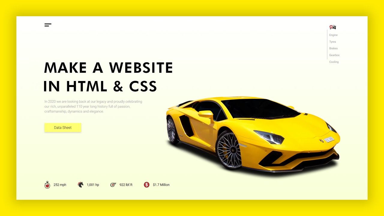 'Video thumbnail for How To Make A Website With Car Animation Using HTML And CSS'