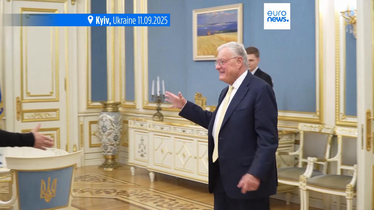 Video thumbnail for Zelenskyy hails 'substansive' call with US officials following peace talks with Ukrainian delegation
