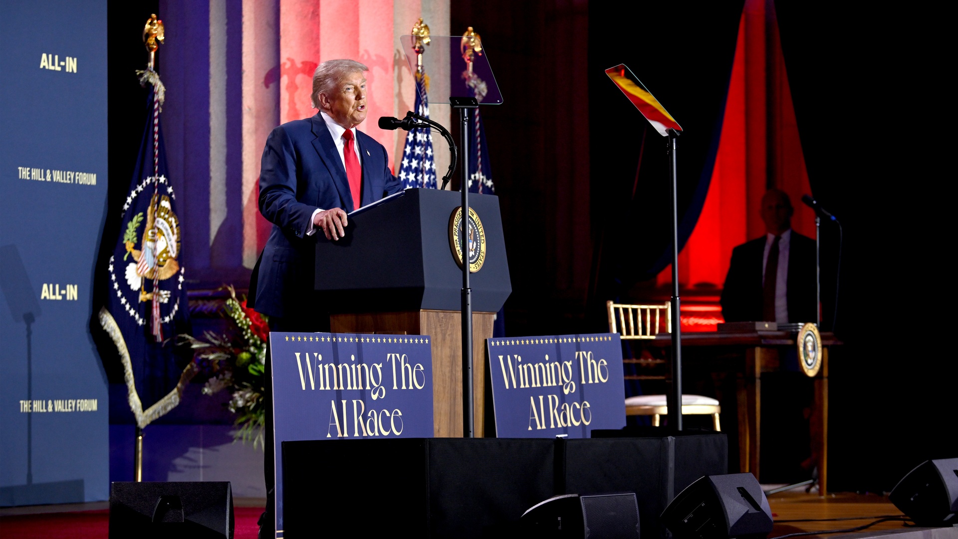 Video thumbnail for Trump hosts AI leaders as safety debate reaches the White House